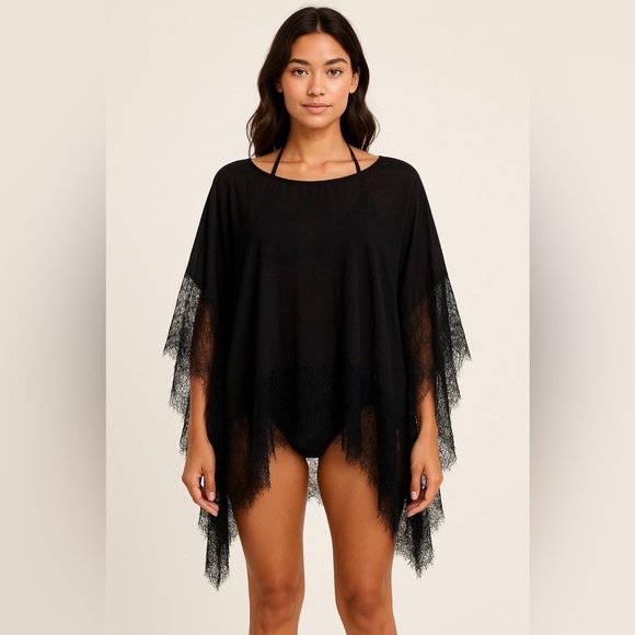 Tiare Hawaii Black Lace Swim Coverup - Picture 1 of 3